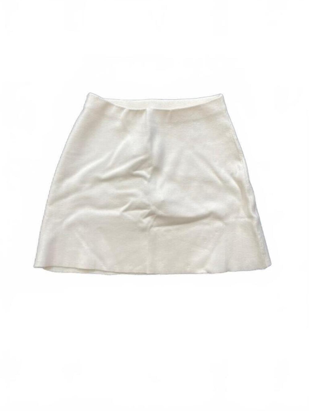 Zara Knit Mini Skirt Ivory Cream NWT Size Small
